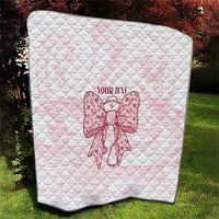 New Zealand Nurses RN Personalised Quilt Pink Stethoscope Coquette Bow Maori Motif