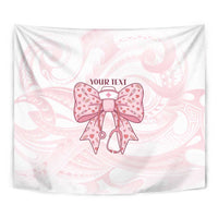 New Zealand Nurses RN Personalised Tapestry Pink Stethoscope Coquette Bow Maori Motif