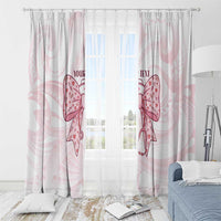New Zealand Nurses RN Personalised Window Curtain Pink Stethoscope Coquette Bow Maori Motif