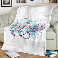New Zealand Nurses RN Personalised Blanket Stethoscope Floral Maori Motif
