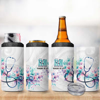 New Zealand Nurses RN Personalised 4 in 1 Can Cooler Tumbler Stethoscope Floral Maori Motif LT9 - Polynesian Pride