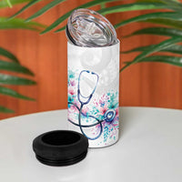 New Zealand Nurses RN Personalised 4 in 1 Can Cooler Tumbler Stethoscope Floral Maori Motif LT9 - Polynesian Pride