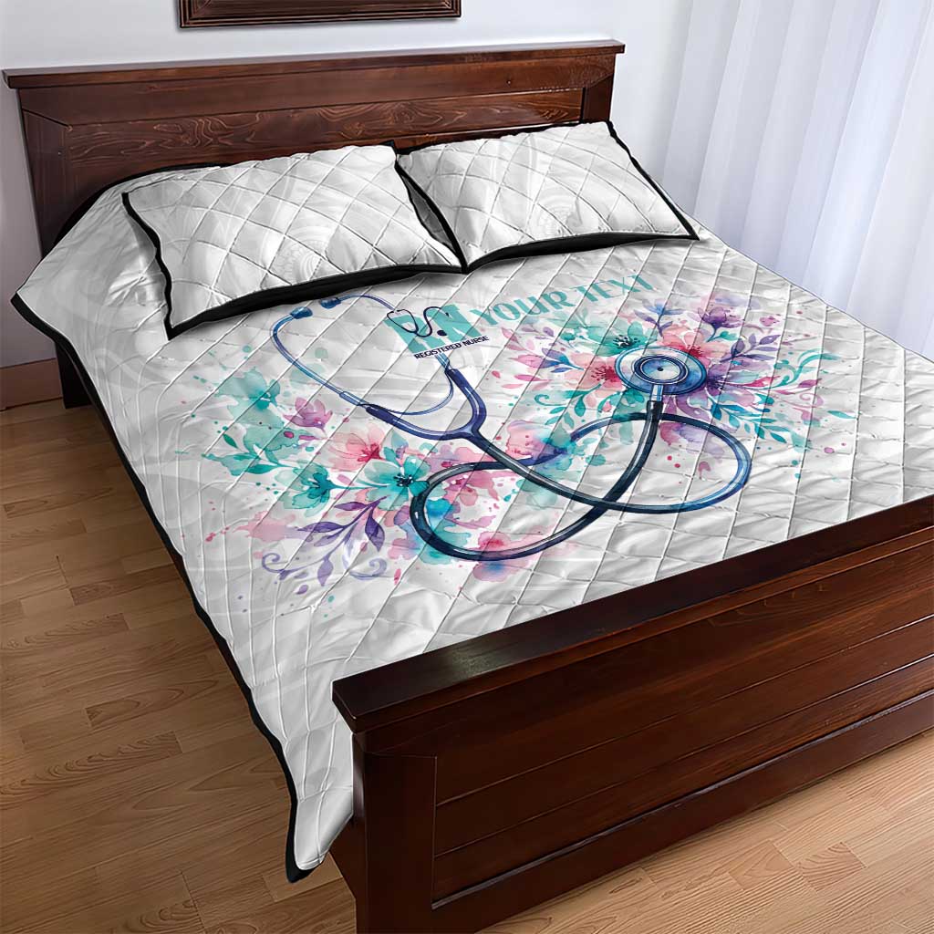 New Zealand Nurses RN Personalised Quilt Bed Set Stethoscope Floral Maori Motif