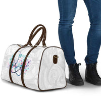 New Zealand Nurses RN Personalised Travel Bag Stethoscope Floral Maori Motif