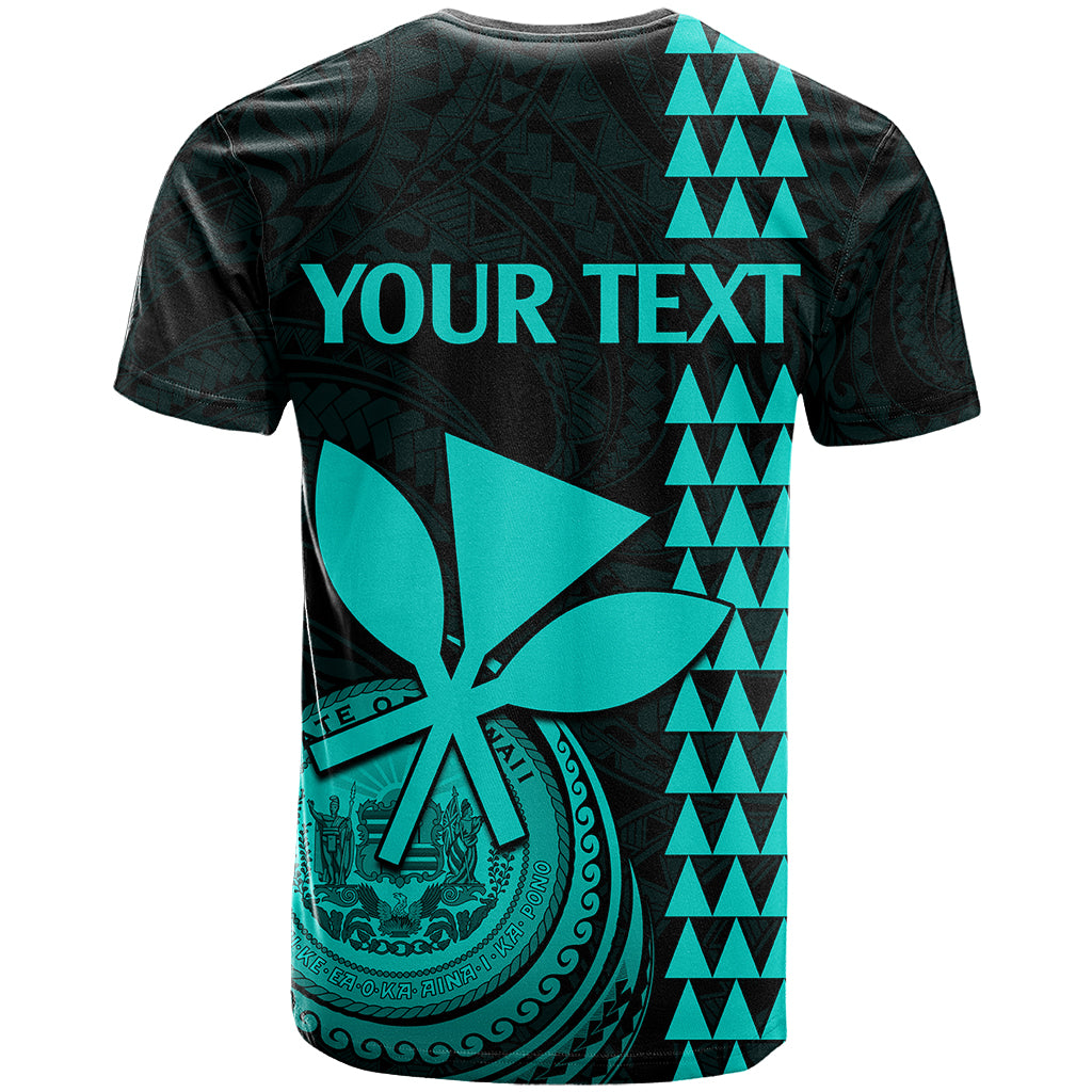Custom Hawaii T Shirt King Kamehameha Turquoise LT9 - Polynesian Pride
