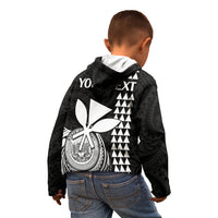 Custom Hawaii Kid Hoodie King Kamehameha - White LT9 - Polynesian Pride