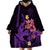 Custom Polynesian Wearable Blanket Hoodie Hawaiian Warriors with Tribal Shark Tattoos - Purple LT9 - Polynesian Pride