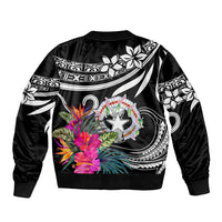 Northern Mariana Islands Sleeve Zip Bomber Jacket Happy Independence Day LT9 - Polynesian Pride
