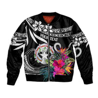 Custom Northern Mariana Islands Bomber Jacket Happy Independence Day LT9 Unisex White - Polynesian Pride