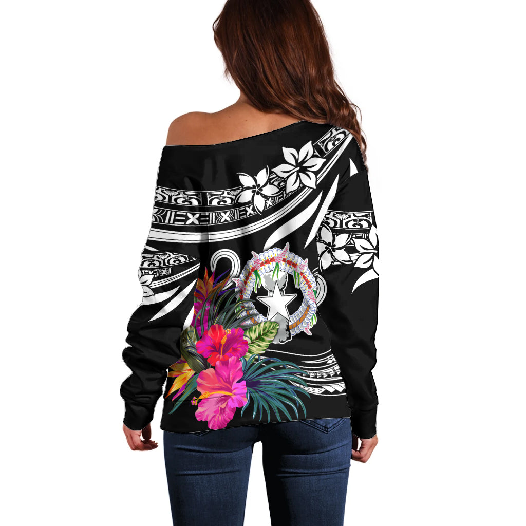 Custom Northern Mariana Islands Off Shoulder Sweater Happy Independence Day LT9 - Polynesian Pride