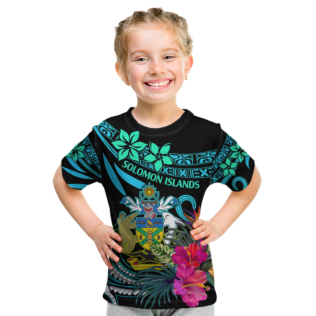 Solomon Islands Kid T Shirt Happy Independence Day LT9 Blue - Polynesian Pride