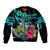 Custom Solomon Islands Bomber Jacket Happy Independence Day LT9 Unisex Blue - Polynesian Pride
