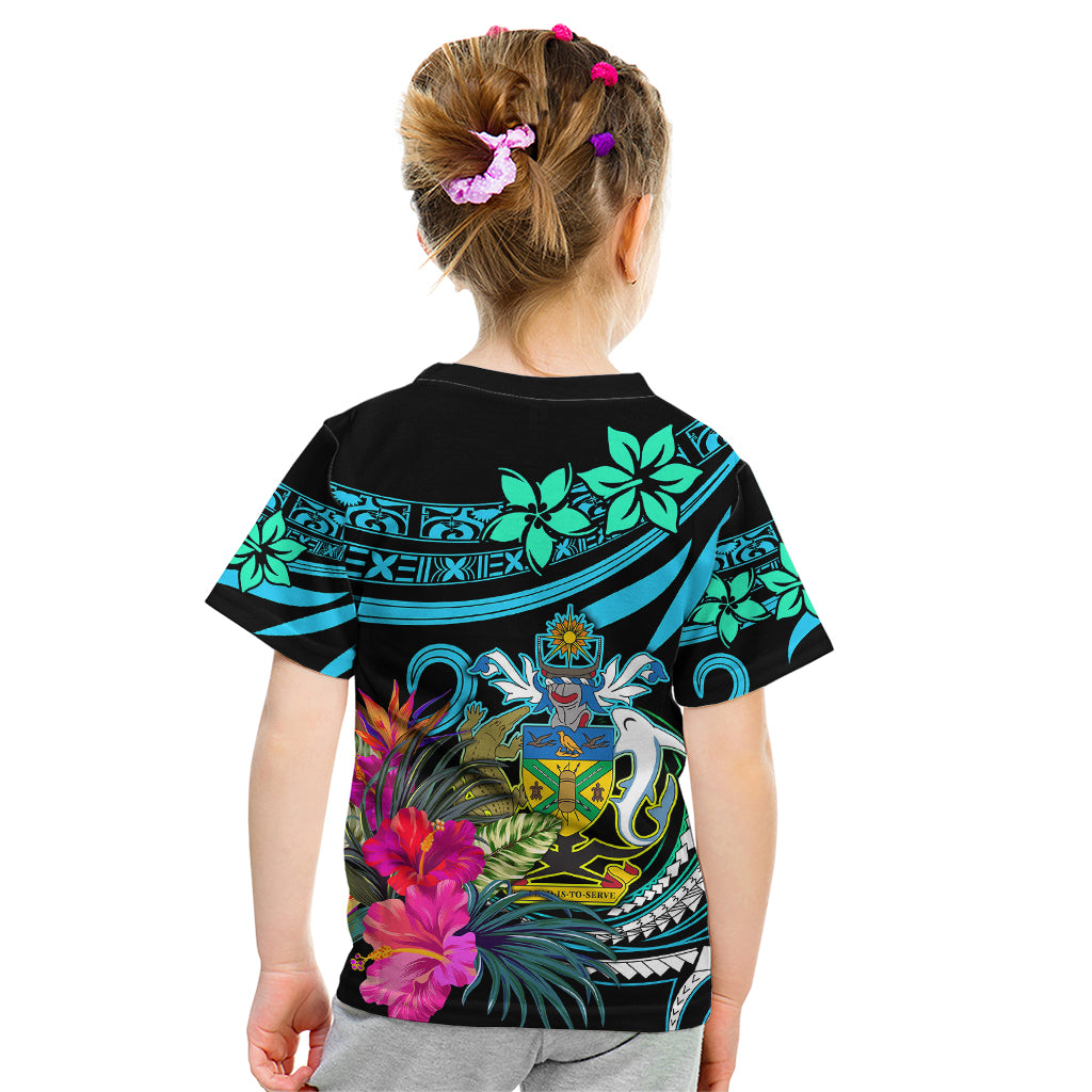 Custom Solomon Islands Kid T Shirt Happy Independence Day LT9 - Polynesian Pride