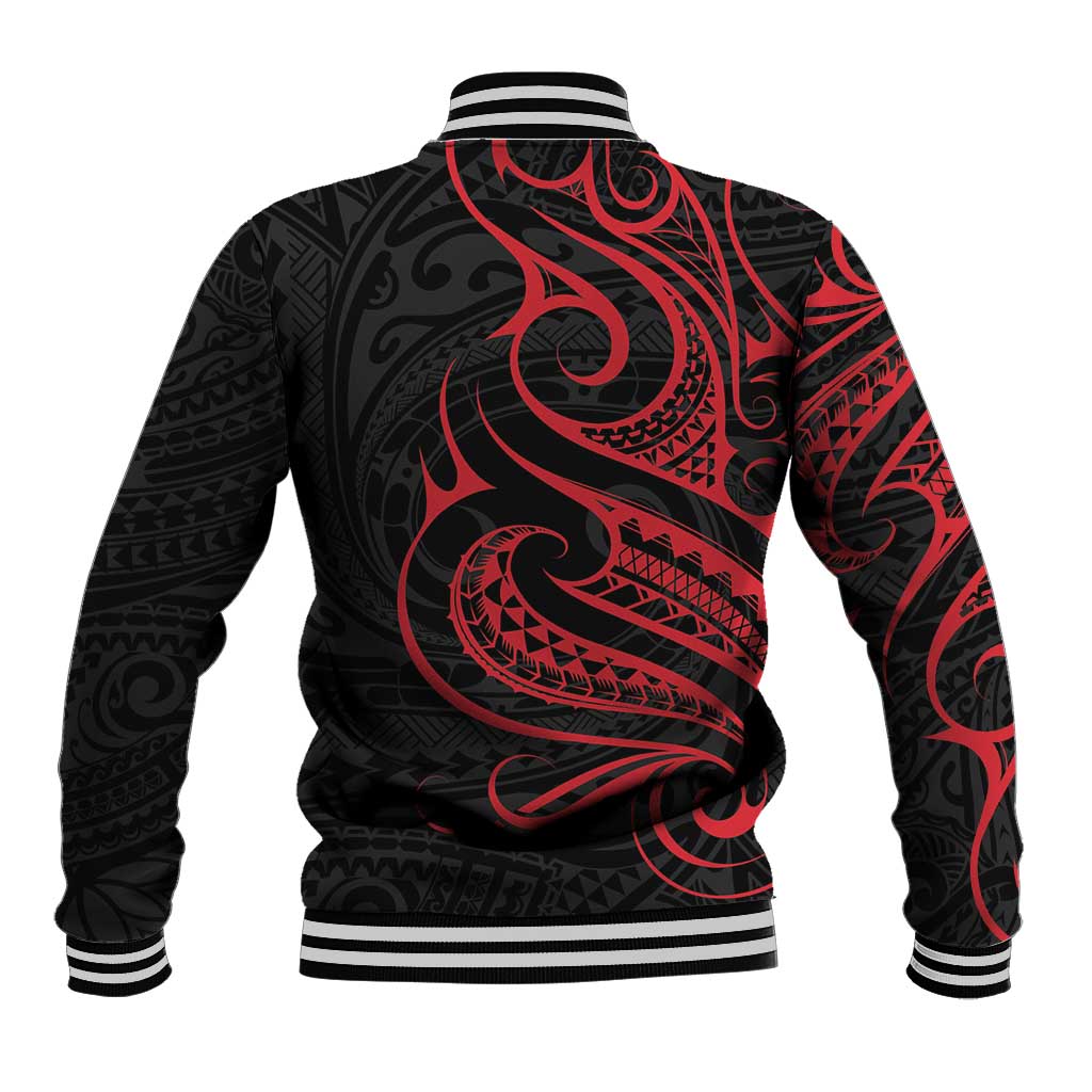 Tahitian Coat Of Arm and Tiare Flower Baseball Jacket Polynesian Tribal Tattoo