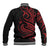 Tahitian Coat Of Arm and Tiare Flower Baseball Jacket Polynesian Tribal Tattoo