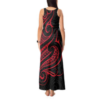 Tahitian Coat Of Arm and Tiare Flower Tank Maxi Dress Polynesian Tribal Tattoo LT9 - Polynesian Pride