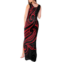 Tahitian Coat Of Arm and Tiare Flower Tank Maxi Dress Polynesian Tribal Tattoo LT9 - Polynesian Pride