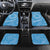 Tahitian Tiare Flower Car Mats Blue Polynesian Pattern