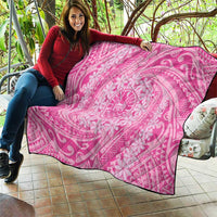 Tahitian Tiare Flower Quilt Pink Polynesian Pattern LT9 - Polynesian Pride