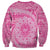Tahitian Tiare Flower Sweatshirt Pink Polynesian Pattern