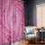Tahitian Tiare Flower Window Curtain Pink Polynesian Pattern