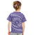 Tahitian Tiare Flower Kid T Shirt Violet Polynesian Pattern