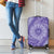 Tahitian Tiare Flower Luggage Cover Violet Polynesian Pattern