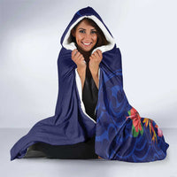 Personalised Tokelau Tropical Hibiscus Hooded Blanket With Polynesian Plumeria Tattoo LT9 - Polynesian Pride
