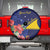 Personalised Tokelau Tropical Hibiscus Spare Tire Cover With Polynesian Plumeria Tattoo