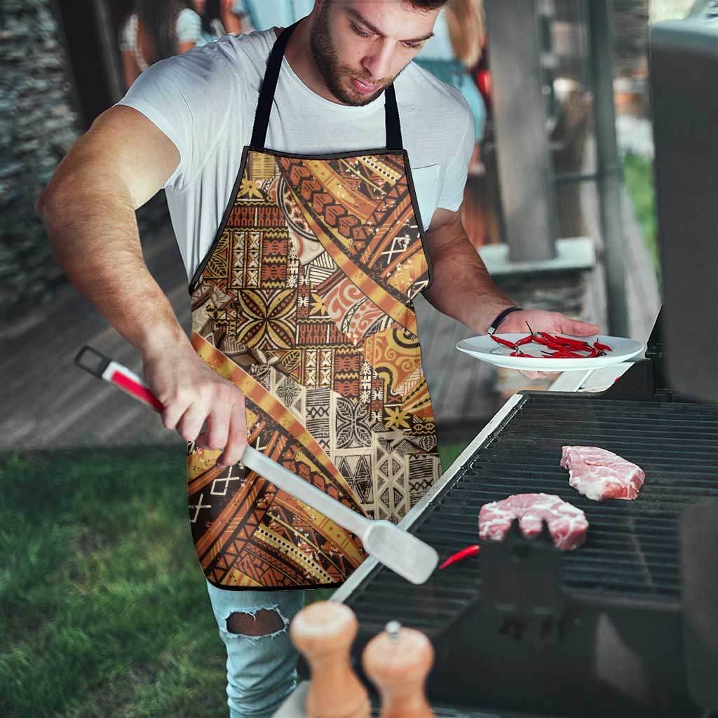 Hawaiian Style Tapa Apron Vintage Seamless Pattern - Polynesian Pride