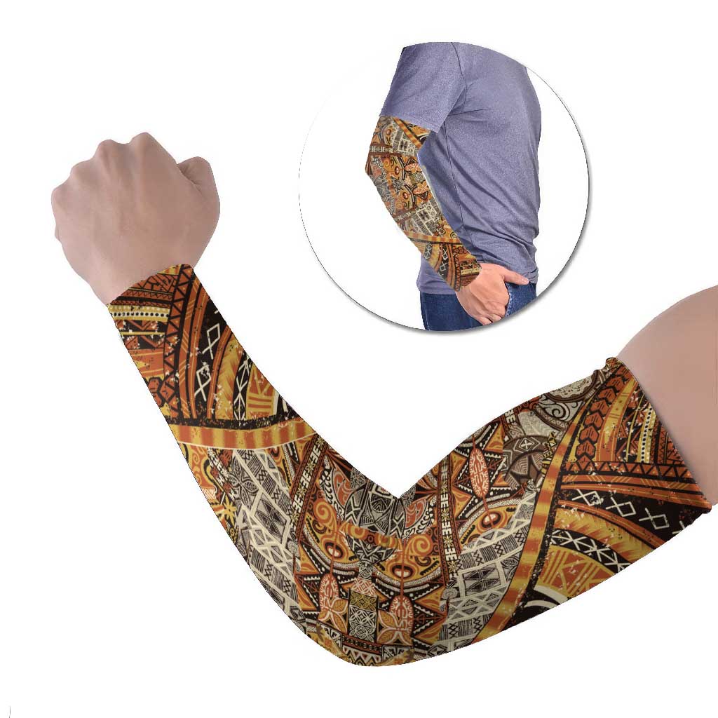 Hawaiian Style Tapa Arm Sleeves Vintage Seamless Pattern - Polynesian Pride