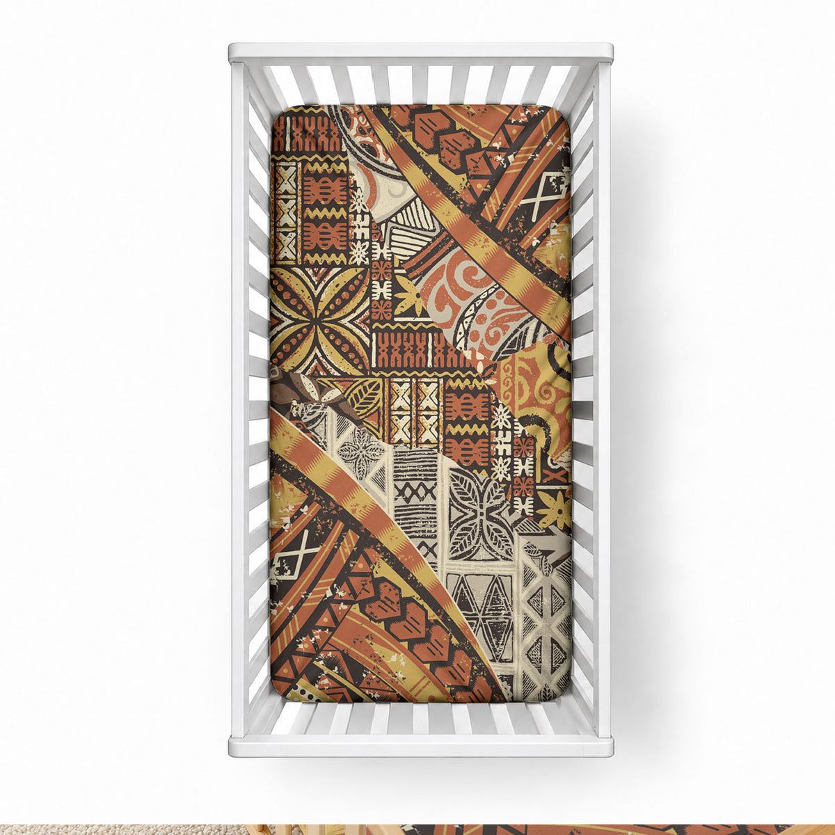Hawaiian Style Tapa Baby Bed Cover Vintage Seamless Pattern LT9 28 × 52 in Red - Polynesian Pride