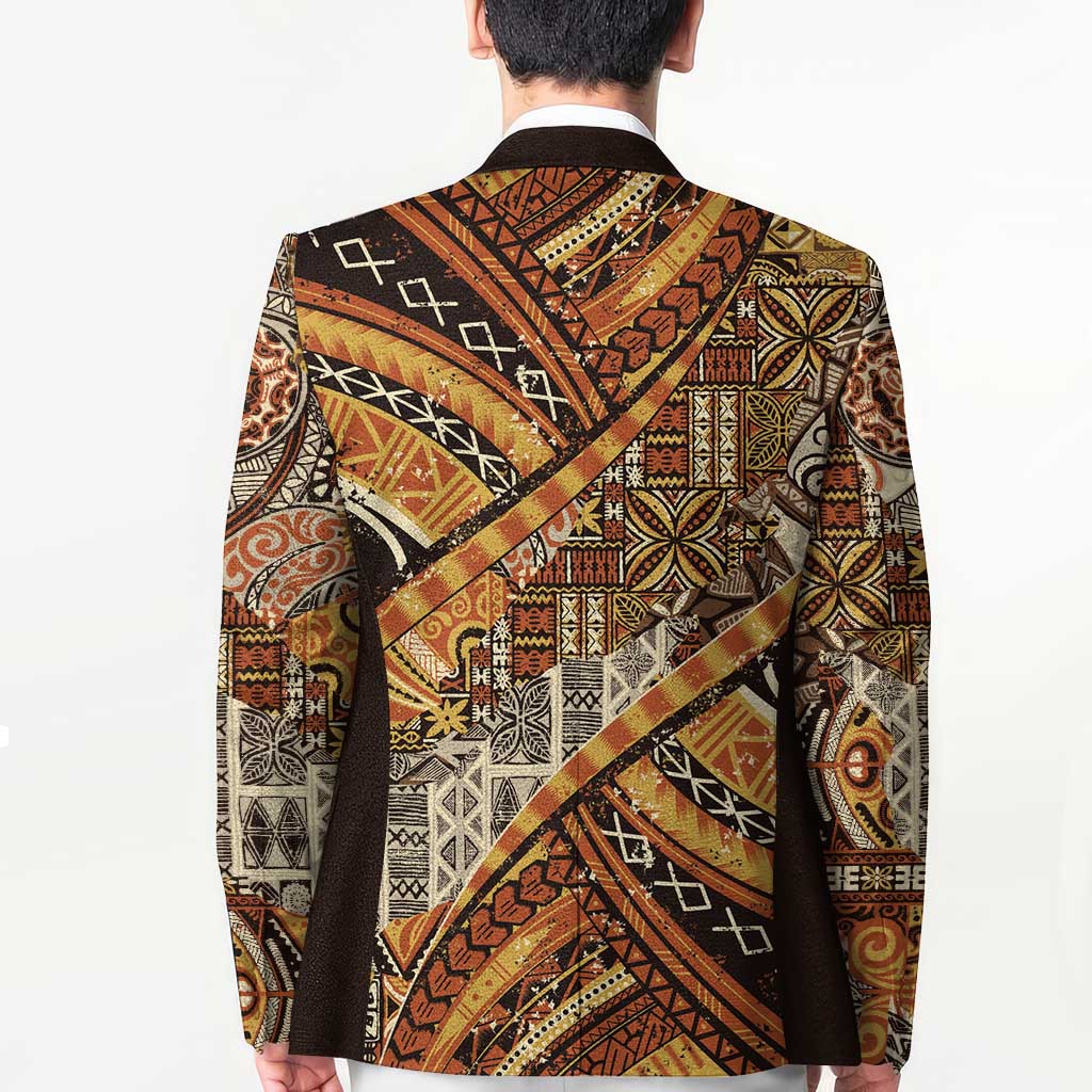 Hawaiian Style Tapa Blazer Vintage Seamless Pattern LT9 - Polynesian Pride