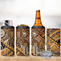 Hawaiian Style Tapa 4 in 1 Can Cooler Tumbler Vintage Seamless Pattern LT9 - Polynesian Pride