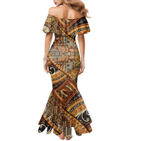 Hawaiian Style Tapa Mermaid Dress Vintage Seamless Pattern - Polynesian Pride