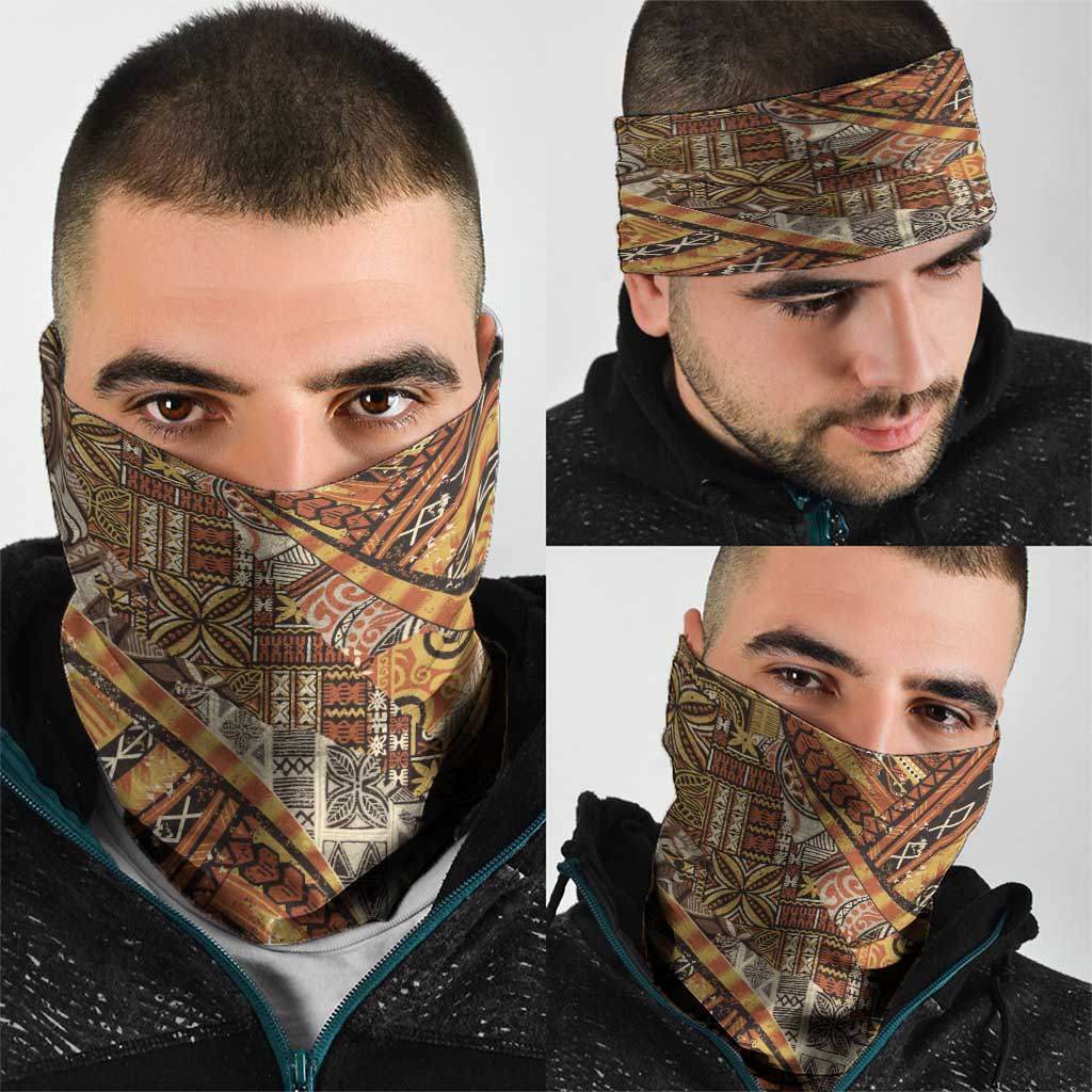 Hawaiian Style Tapa Neck Gaiter Vintage Seamless Pattern - Polynesian Pride