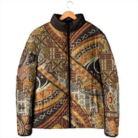 Hawaiian Style Tapa Padded Jacket Vintage Seamless Pattern - Polynesian Pride