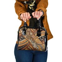 Hawaiian Style Tapa Shoulder Handbag Vintage Seamless Pattern - Polynesian Pride