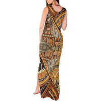 Hawaiian Style Tapa Tank Maxi Dress Vintage Seamless Pattern LT9 - Polynesian Pride