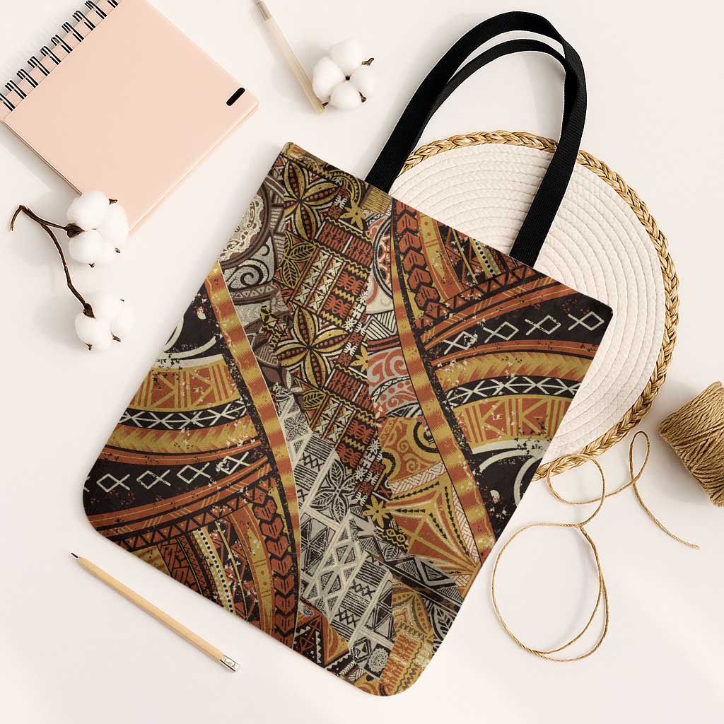 Hawaiian Style Tapa Tote Bag Vintage Seamless Pattern - Polynesian Pride