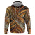 Hawaiian Style Tapa Zip Hoodie Vintage Seamless Pattern - Polynesian Pride