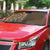 Hawaiian Tribal Elements Hibiscus Auto Sun Shade Gold Pattern - Polynesian Pride