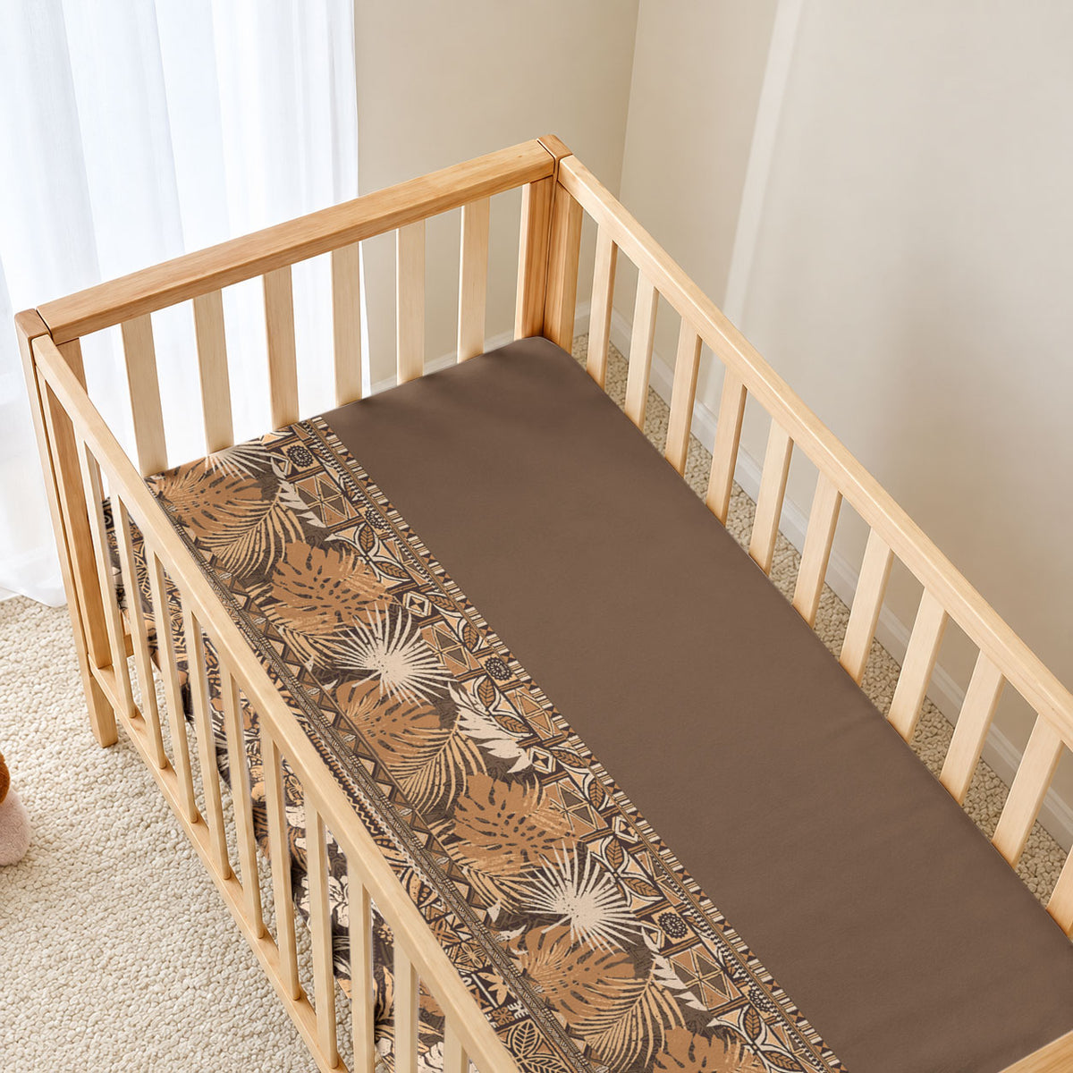 Hawaiian Tribal Elements Hibiscus Baby Bed Cover Gold Pattern LT9 - Polynesian Pride