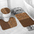 Hawaiian Tribal Elements Hibiscus Bathroom Set Gold Pattern - Polynesian Pride