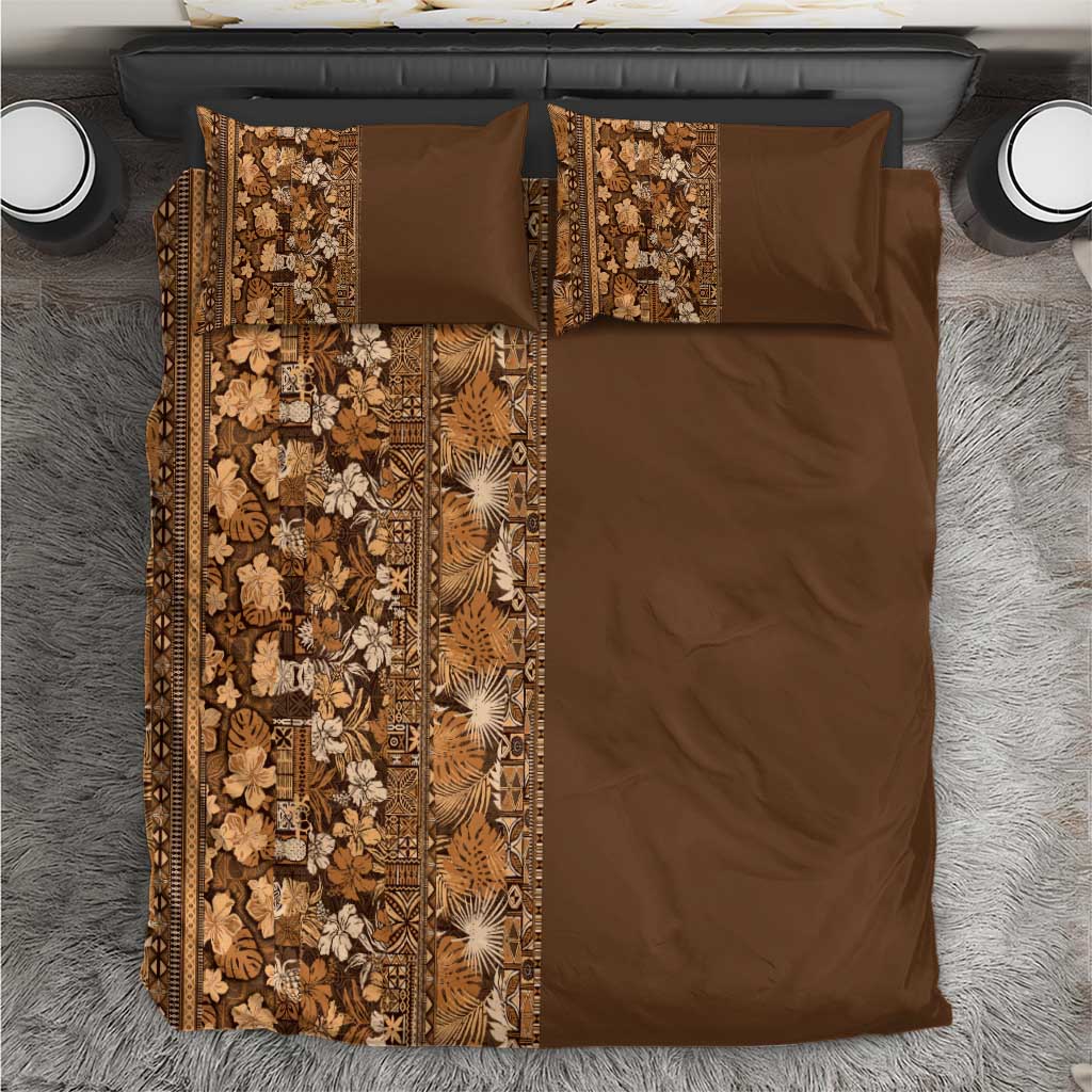 Hawaiian Tribal Elements Hibiscus Bedding Set Gold Pattern LT9 Gold - Polynesian Pride