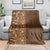 Hawaiian Tribal Elements Hibiscus Blanket Gold Pattern - Polynesian Pride