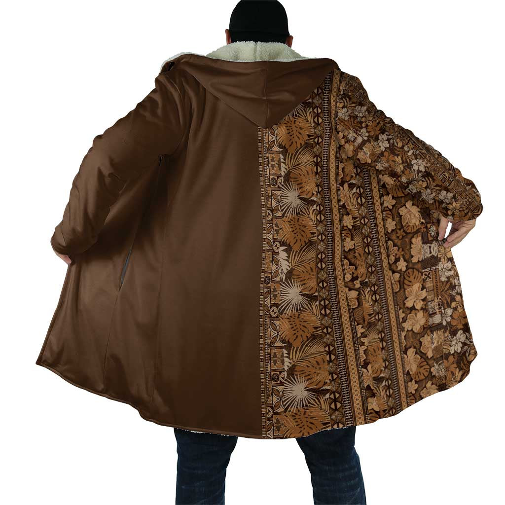 Hawaiian Tribal Elements Hibiscus Cloak Gold Pattern - Polynesian Pride