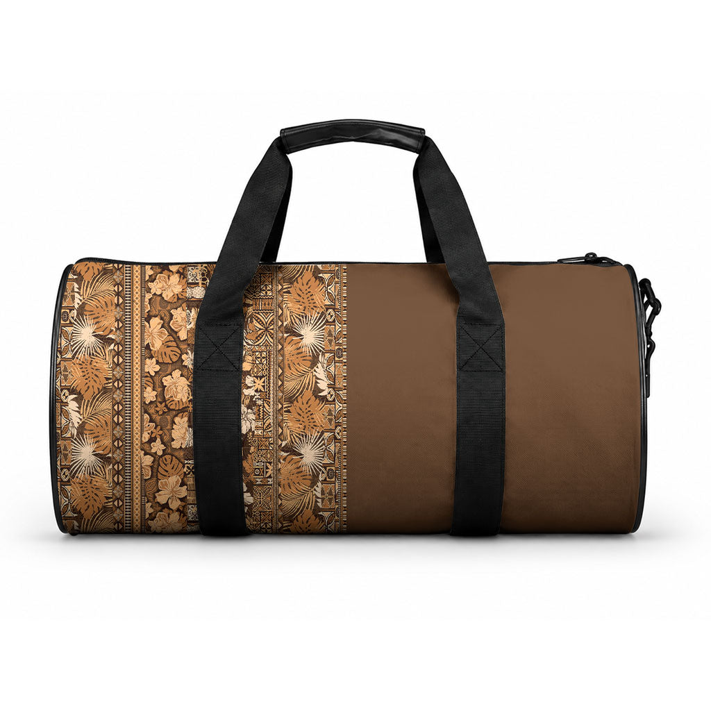 Hawaiian Tribal Elements Hibiscus Duffle Bag Gold Pattern LT9 One size Gold - Polynesian Pride