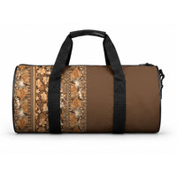 Hawaiian Tribal Elements Hibiscus Duffle Bag Gold Pattern LT9 One size Gold - Polynesian Pride