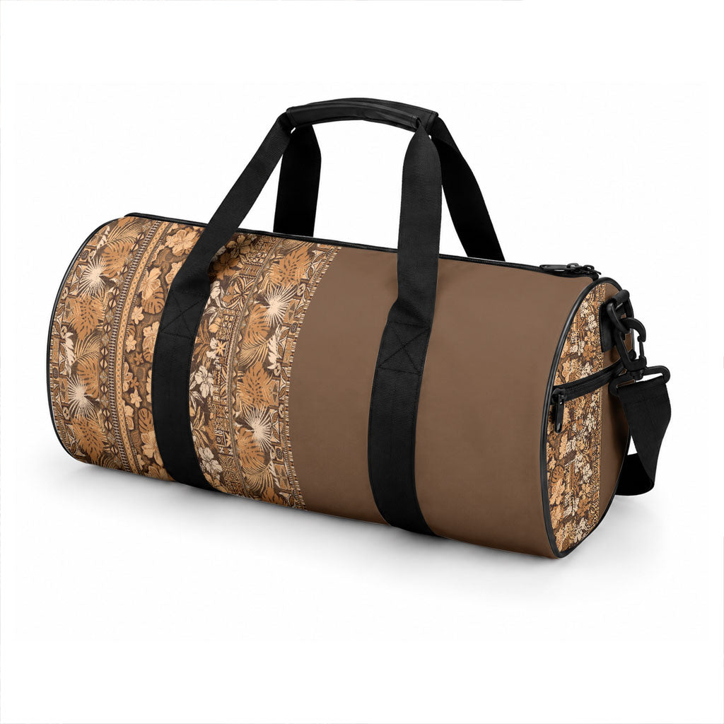 Hawaiian Tribal Elements Hibiscus Duffle Bag Gold Pattern LT9 - Polynesian Pride